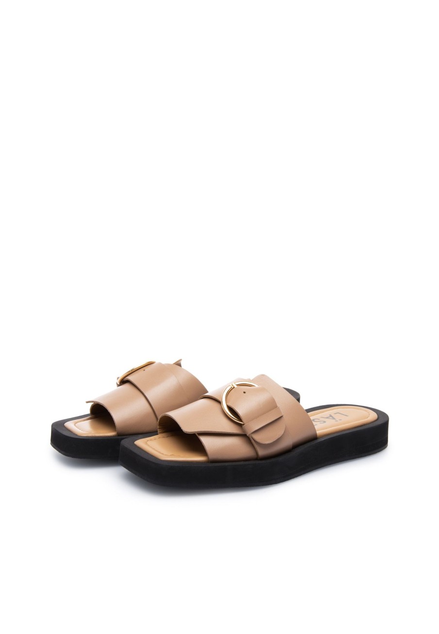 Schuhe Munich Shoebar | Selma Leather Sandal Beige