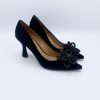 Schuhe Munich Shoebar | Flower Pump Suede Black