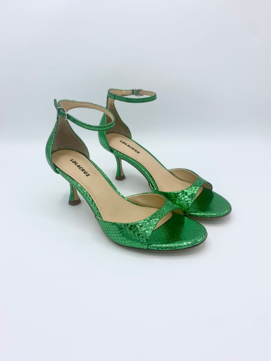 Schuhe Munich Shoebar | Petrina Metallic Heel Green