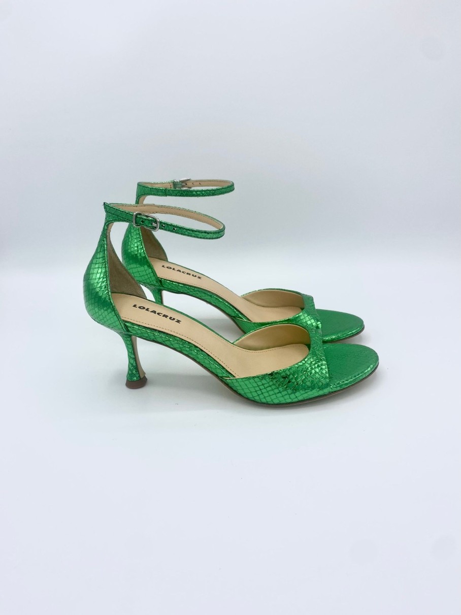 Schuhe Munich Shoebar | Petrina Metallic Heel Green