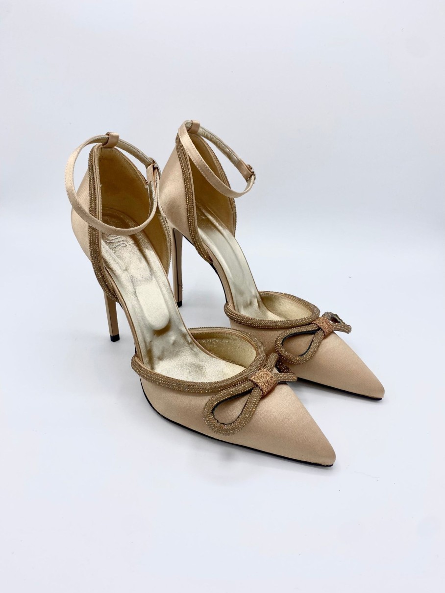 Schuhe Munich Shoebar | Champagne Bow Heels