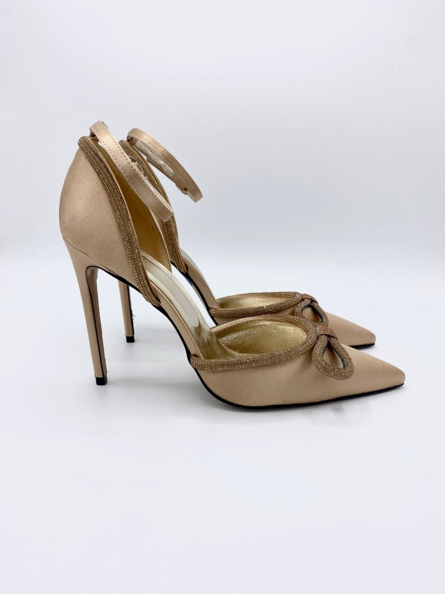 Schuhe Munich Shoebar | Champagne Bow Heels