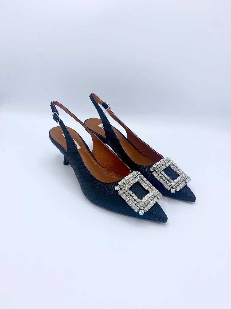 Schuhe Munich Shoebar | Crystal Heel Structure Black