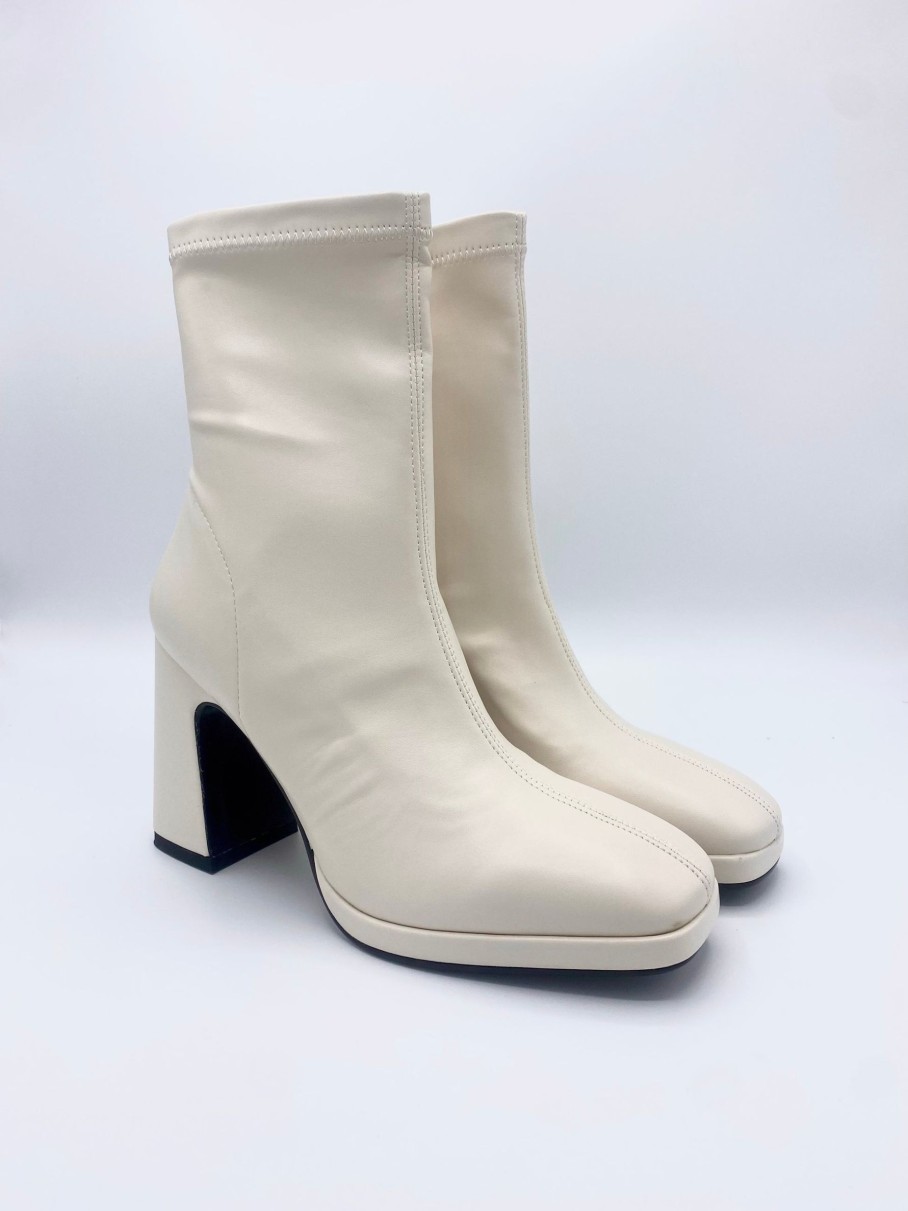 Schuhe Munich Shoebar | Linka Ankle Boots White Stretch