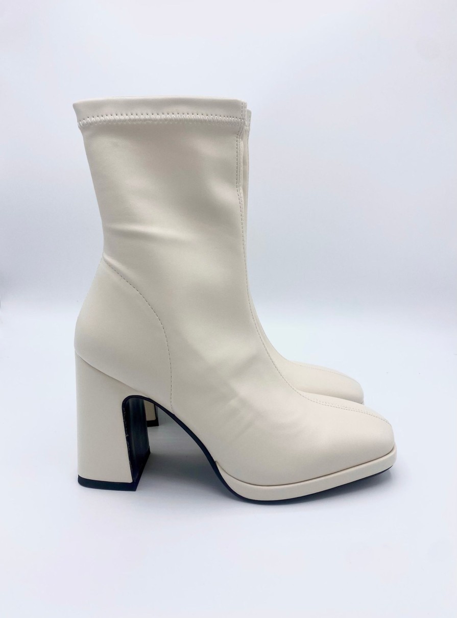 Schuhe Munich Shoebar | Linka Ankle Boots White Stretch