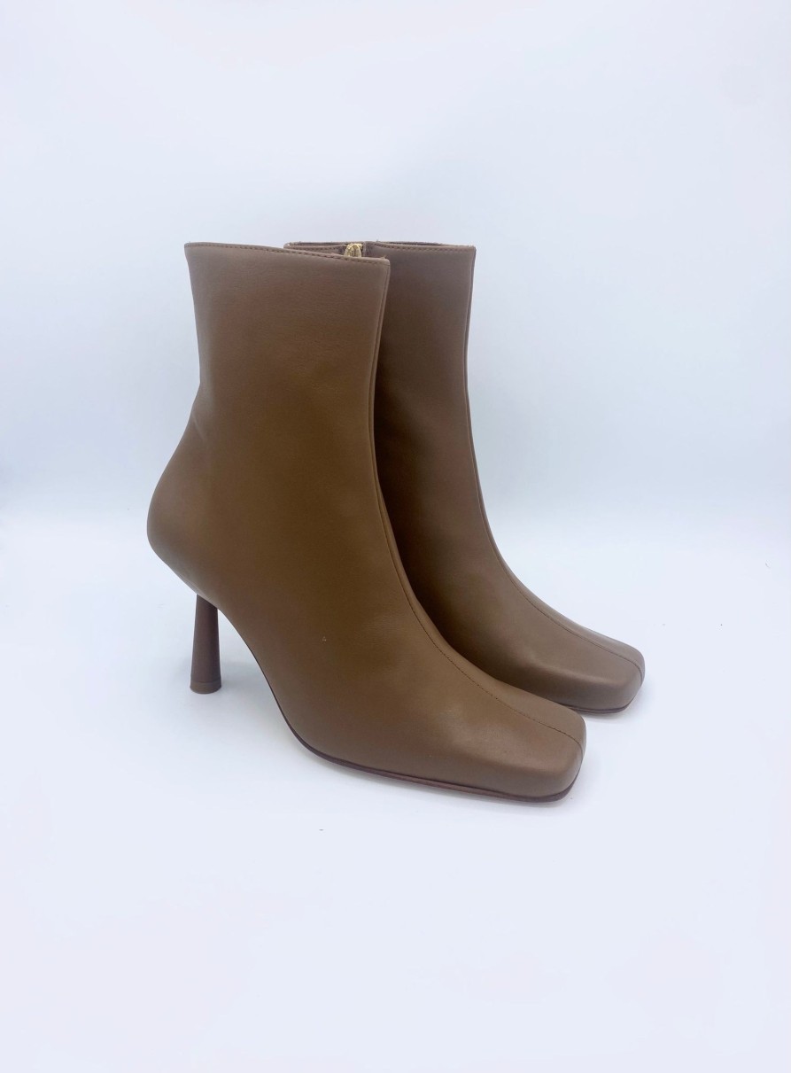 Schuhe Munich Shoebar | Frappe Camel Leather Ankle Boots