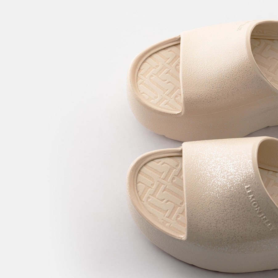 Schuhe Munich Shoebar | Fiorella Slides Glitter Beige