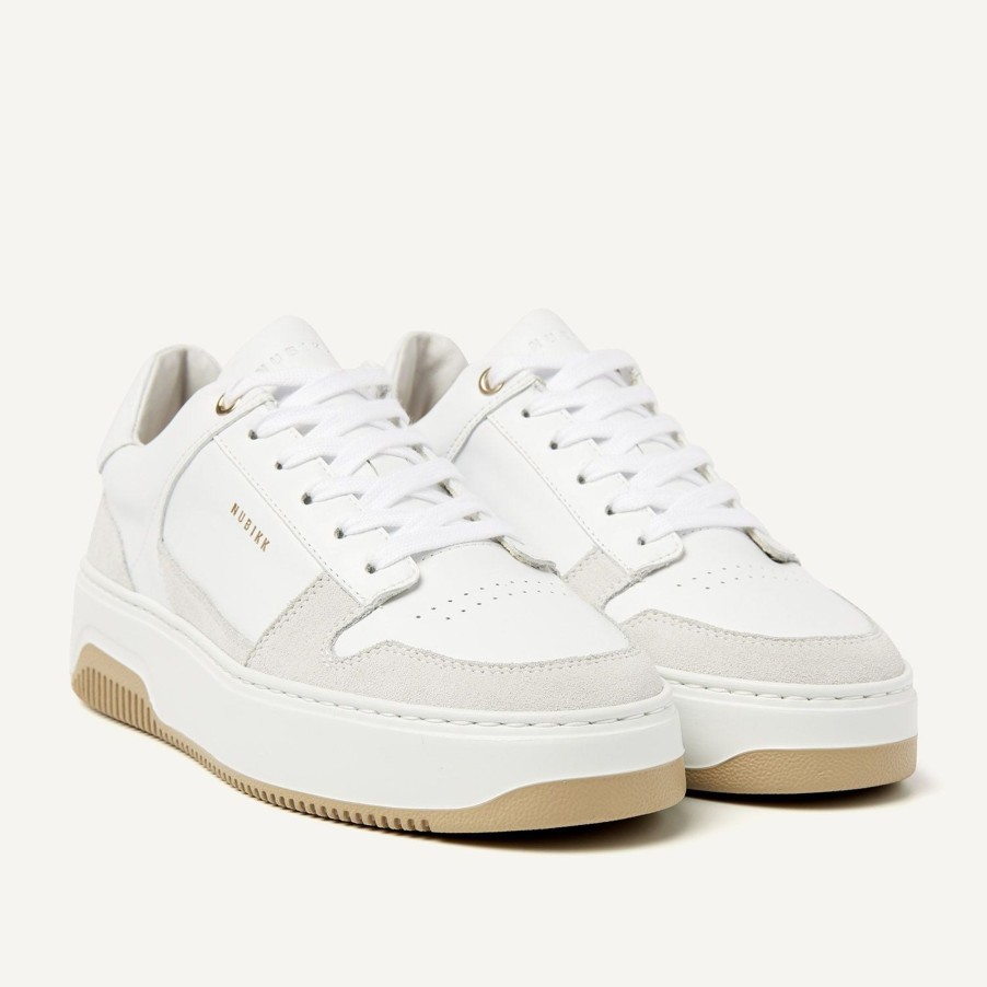 Schuhe Munich Shoebar | Basket Court White Combi Sneaker