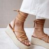 Schuhe Munich Shoebar | Paw-Paw Camel Leather Platform Espadrille