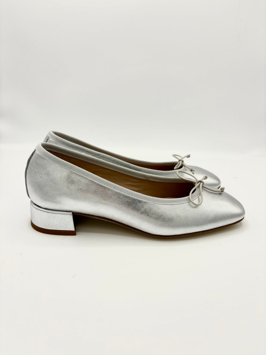 Schuhe Munich Shoebar | Andora Ballerina Metallic Silver