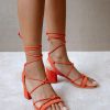 Schuhe Munich Shoebar | Sophie Suede Orange Sandal