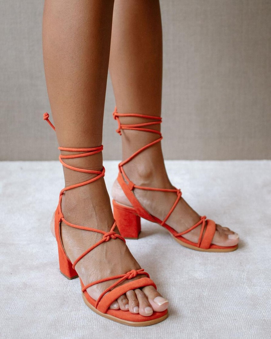 Schuhe Munich Shoebar | Sophie Suede Orange Sandal