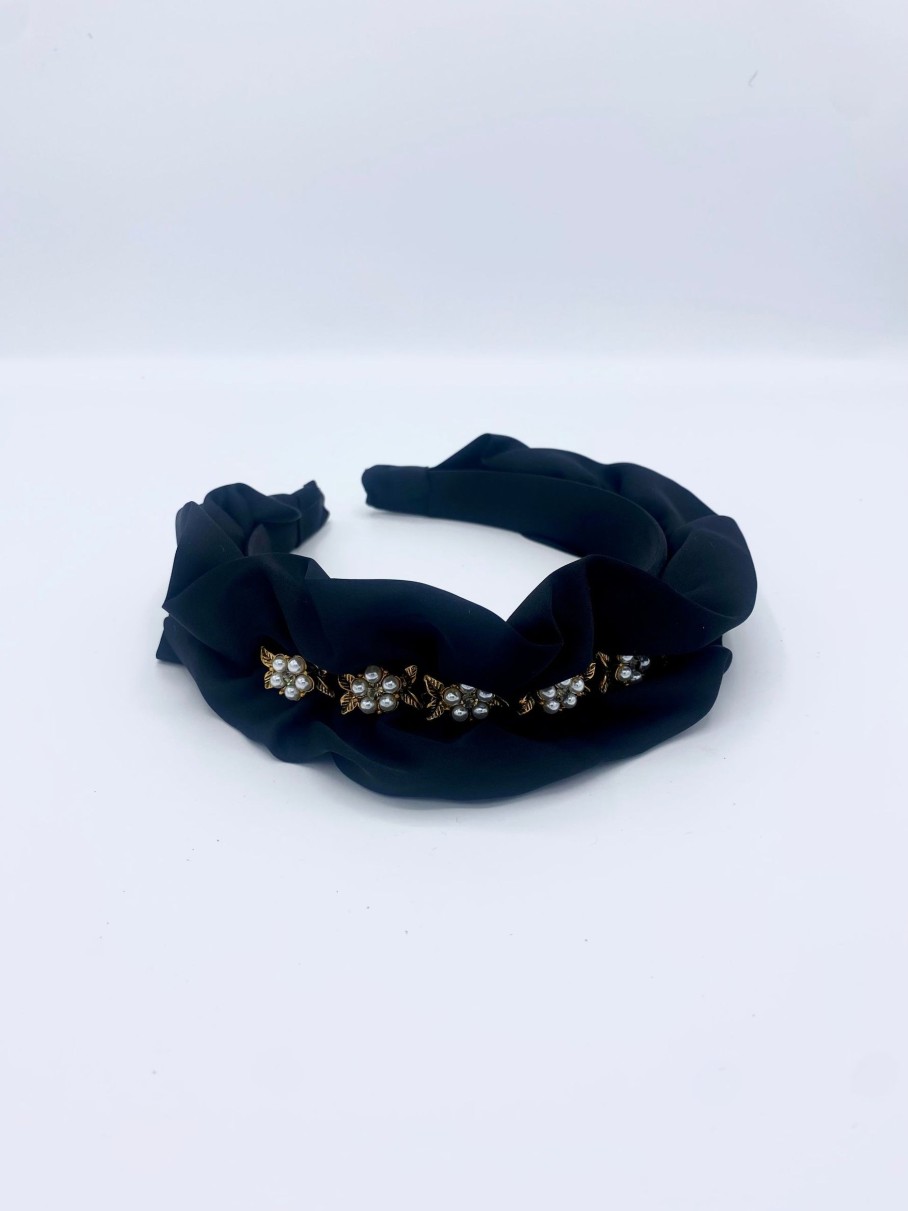 Accessoires Munich Shoebar | Headband Black Satin