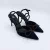 Schuhe Munich Shoebar | Satin Bow Heels Black