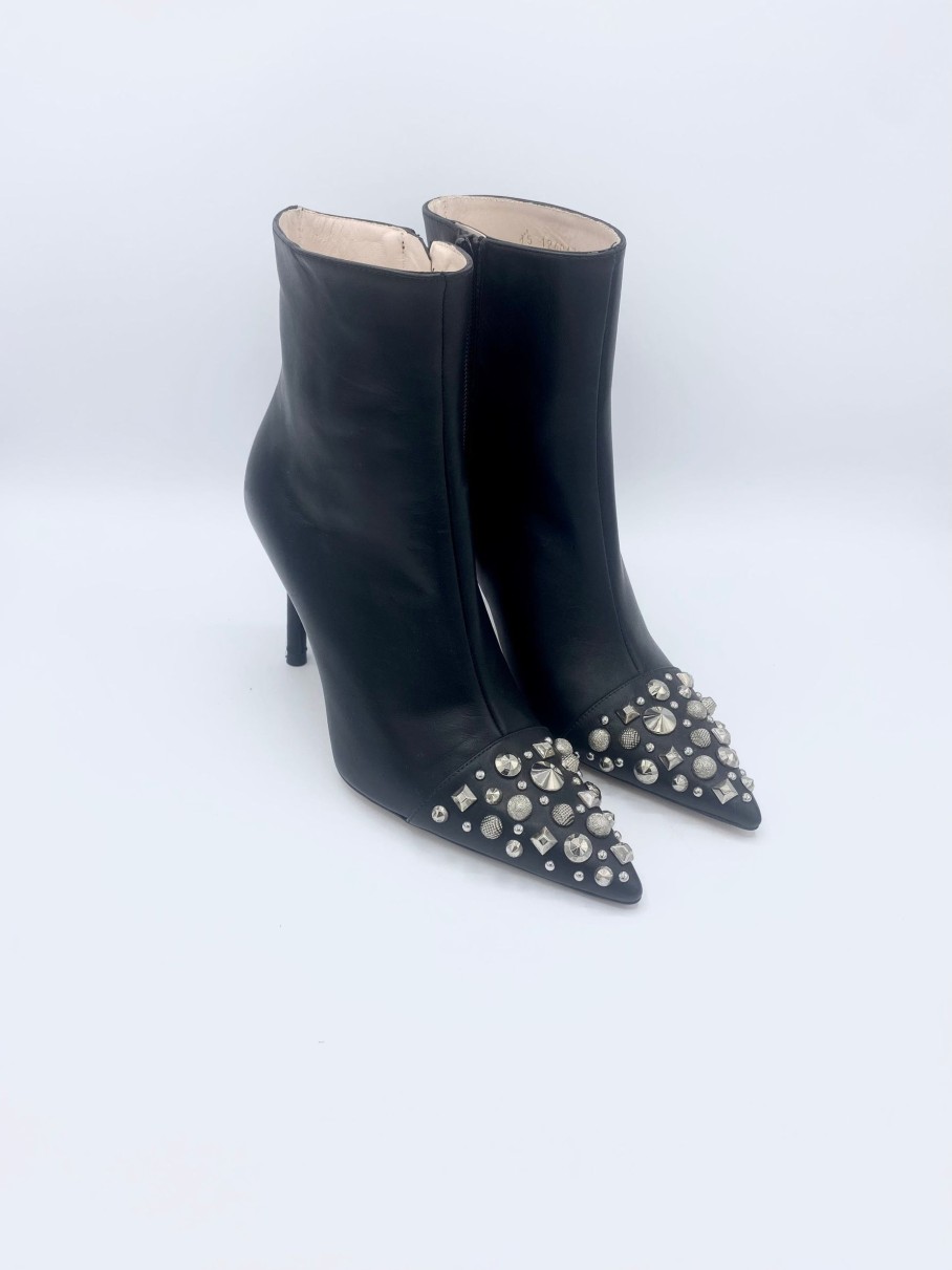 Schuhe Munich Shoebar | Sandar Ankle Boot Black Studs