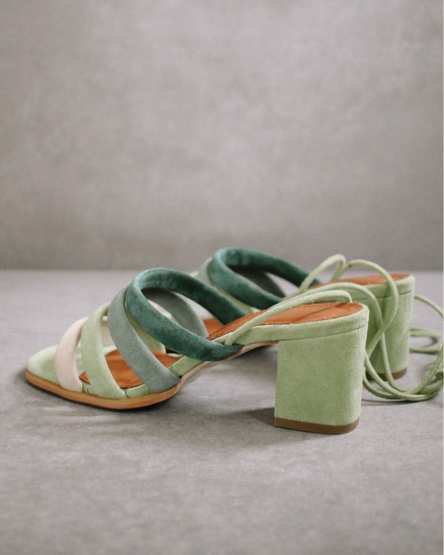 Schuhe Munich Shoebar | Letizia Sandal Shades Of Green