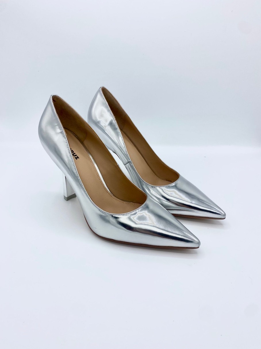 Schuhe Munich Shoebar | Shiny Silver Pump