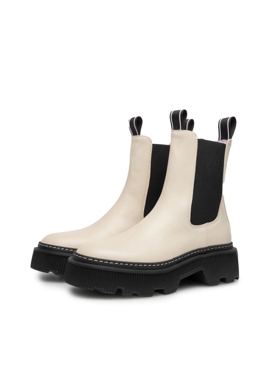 Schuhe Munich Shoebar | Trixy Leather Boot Off White