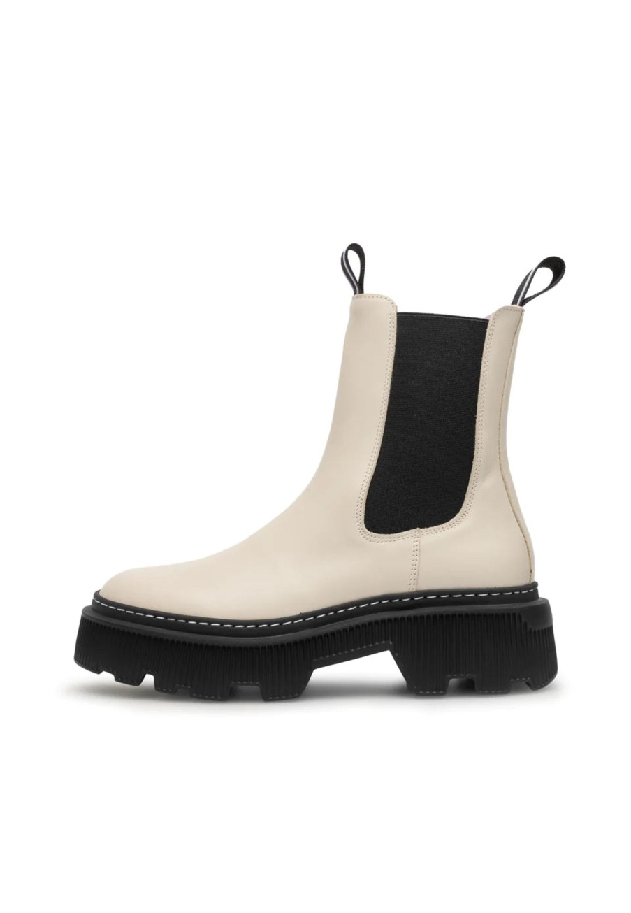 Schuhe Munich Shoebar | Trixy Leather Boot Off White