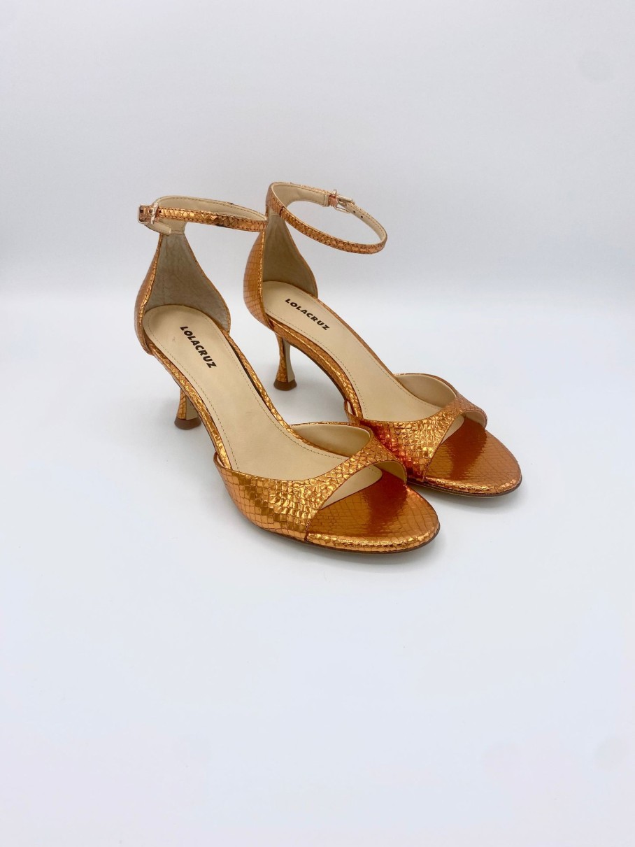 Schuhe Munich Shoebar | Petrina Metallic Heel Orange