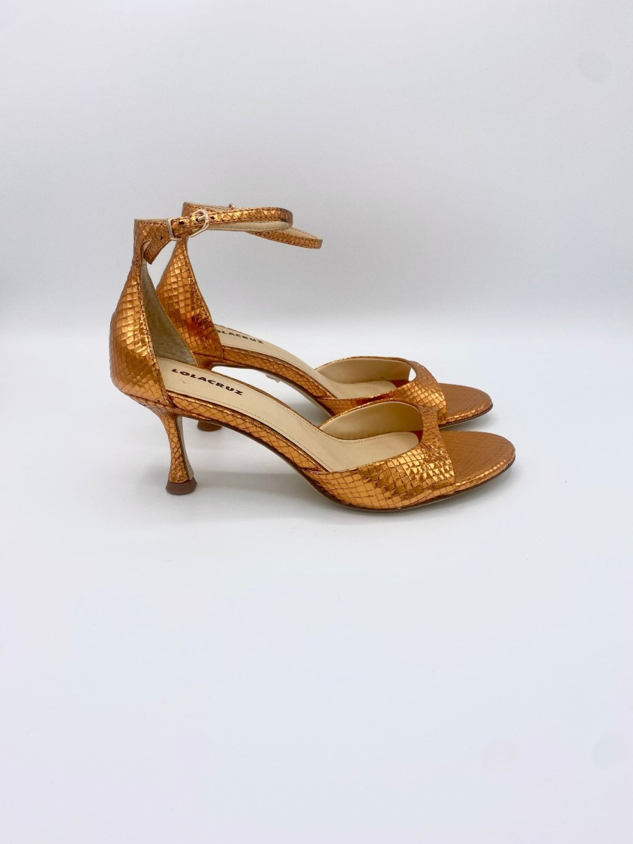 Schuhe Munich Shoebar | Petrina Metallic Heel Orange