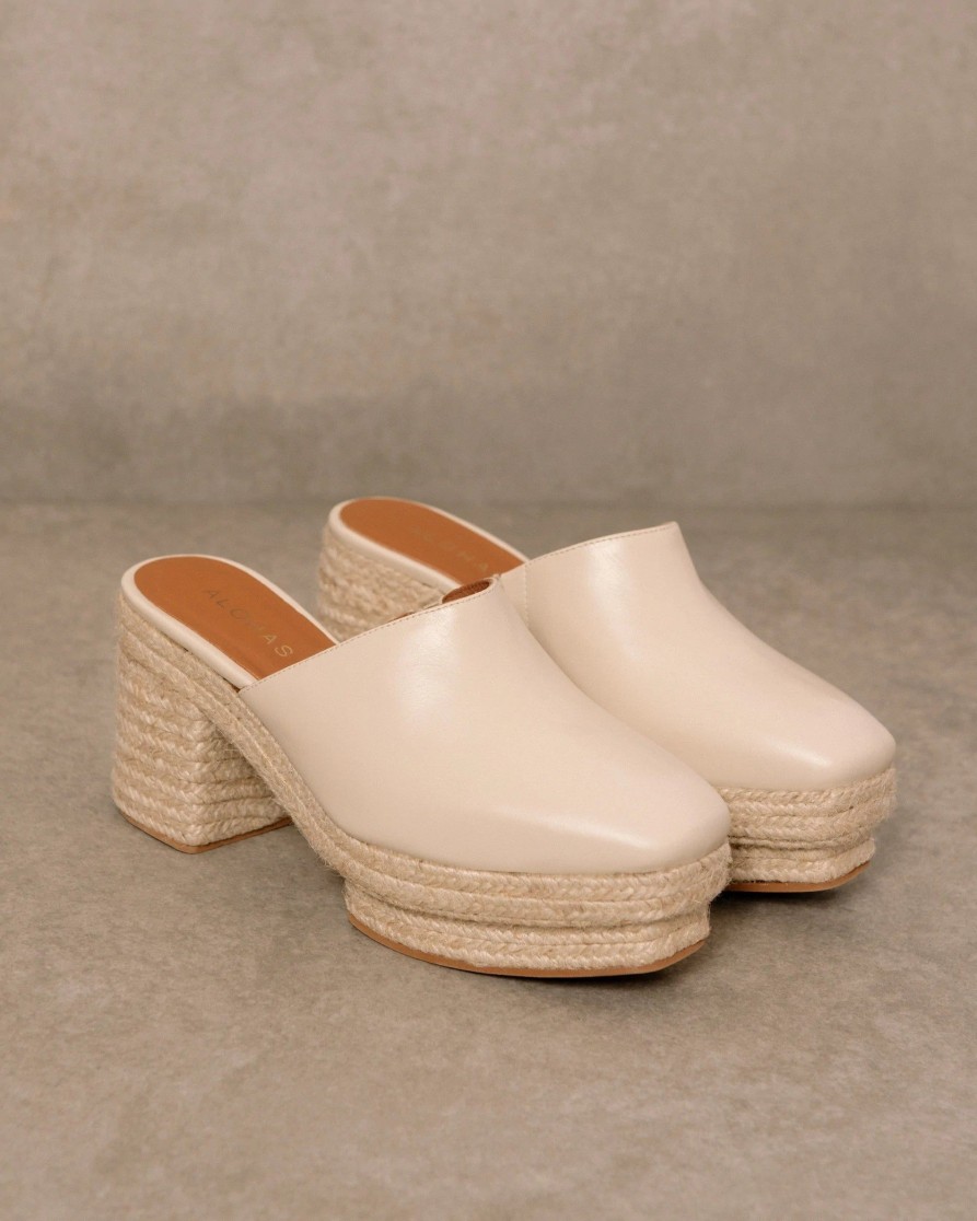 Schuhe Munich Shoebar | Pico Leather Espadrilles Creme