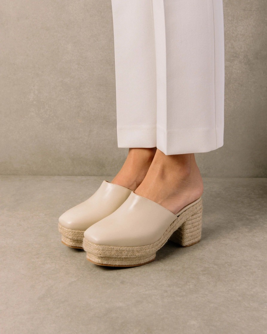 Schuhe Munich Shoebar | Pico Leather Espadrilles Creme