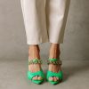 Schuhe Munich Shoebar | Daisy Green Leather Sandal