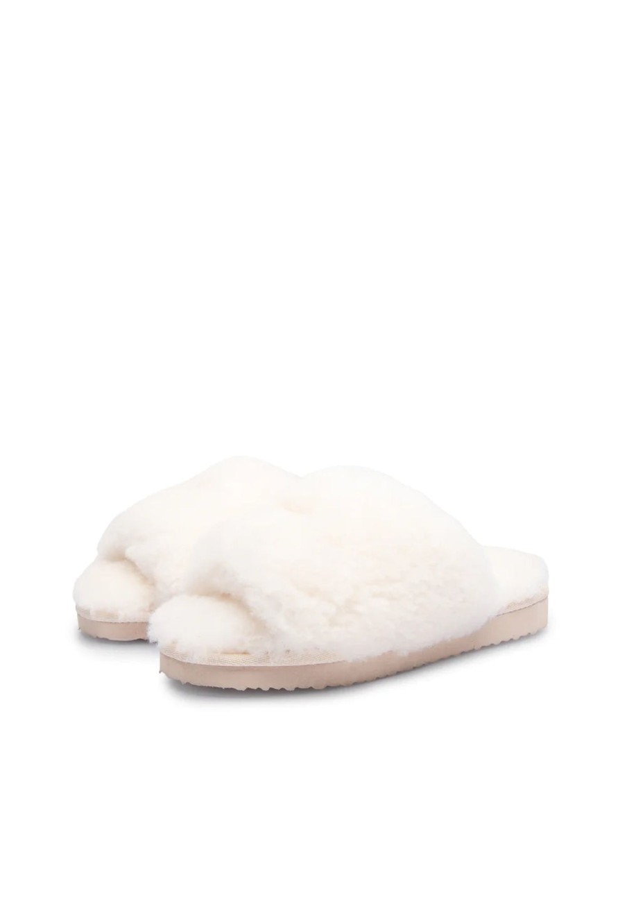 Schuhe Munich Shoebar | Fur Slipper Off White