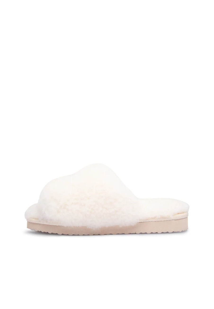 Schuhe Munich Shoebar | Fur Slipper Off White