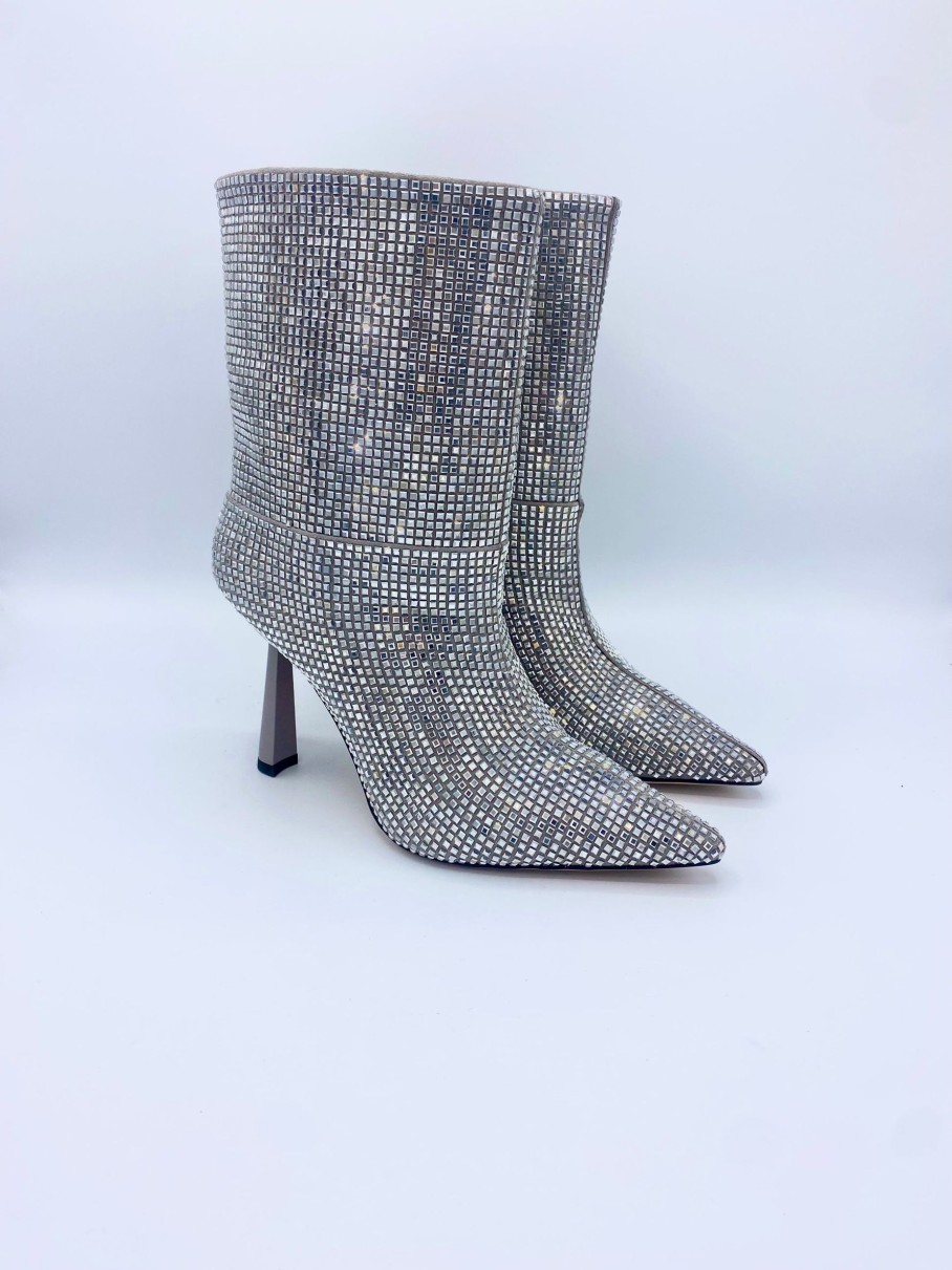 Schuhe Munich Shoebar | Koilo Heel Silver Sparkle