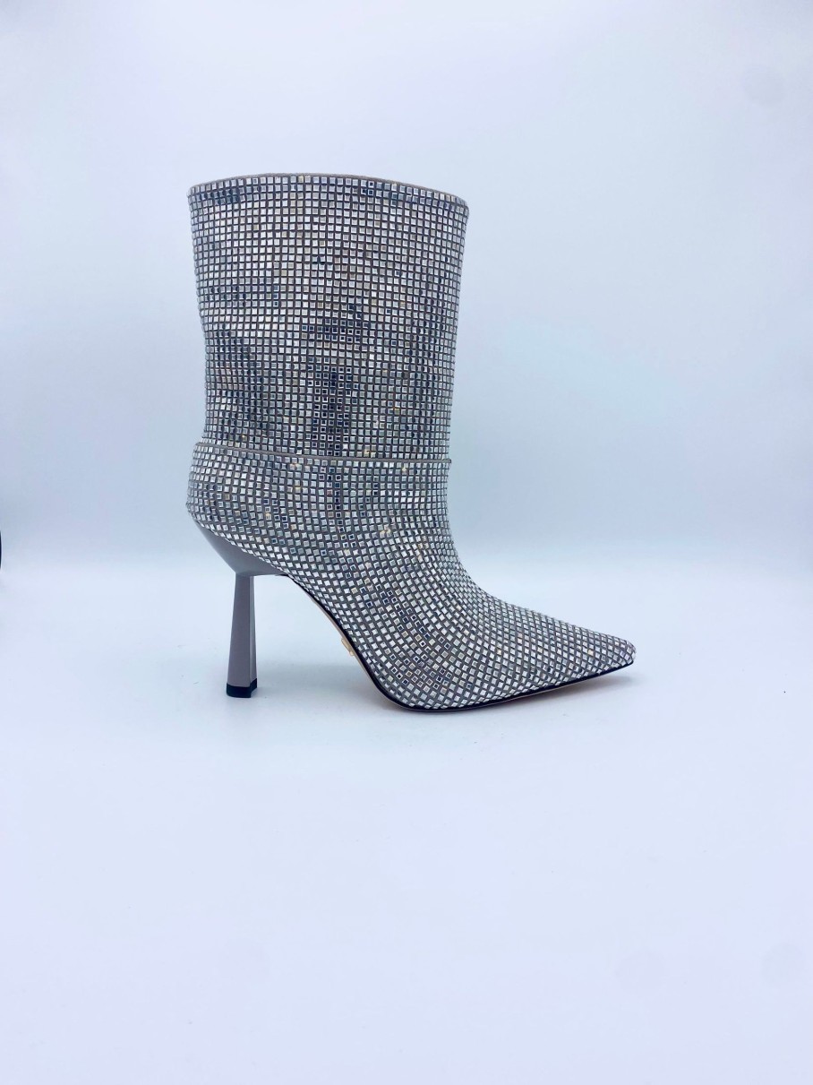 Schuhe Munich Shoebar | Koilo Heel Silver Sparkle