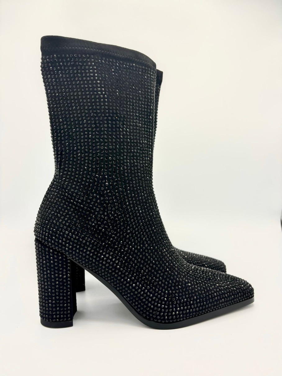 Schuhe Munich Shoebar | Vetusa Sock Boot Black Glitter