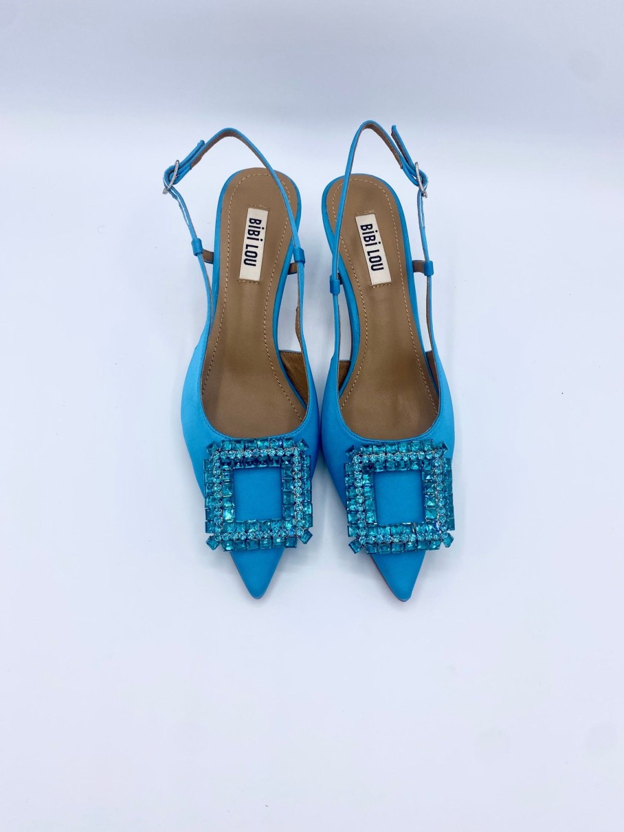 Schuhe Munich Shoebar | Crystal Satin Heel Azul