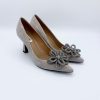 Schuhe Munich Shoebar | Flower Pump Suede Grey