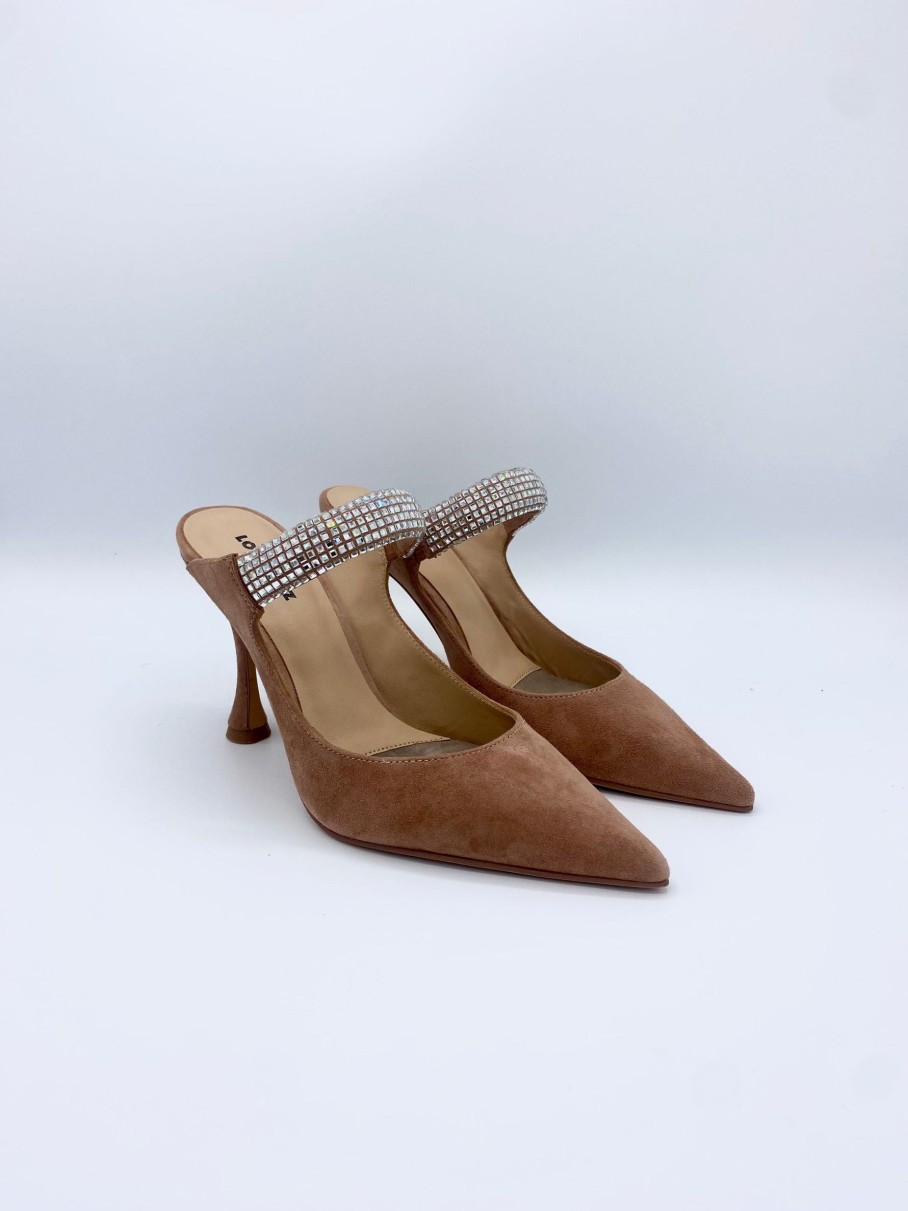 Schuhe Munich Shoebar | Bofu Glitter Heel Suede Nude