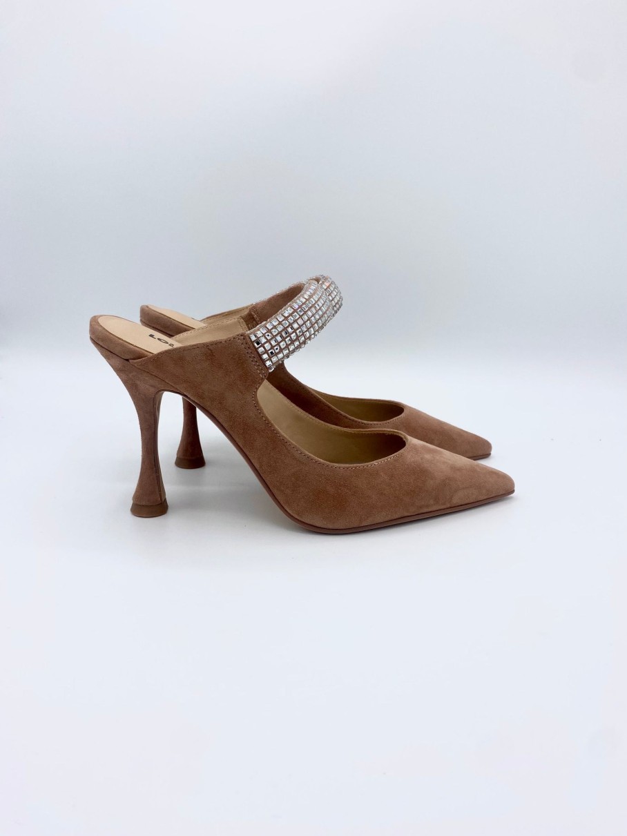 Schuhe Munich Shoebar | Bofu Glitter Heel Suede Nude