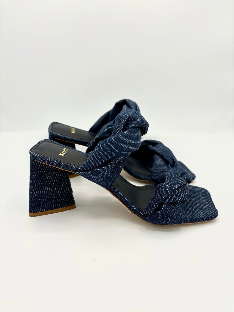 Schuhe Munich Shoebar | Triangle Twist Sandals Blue Denim