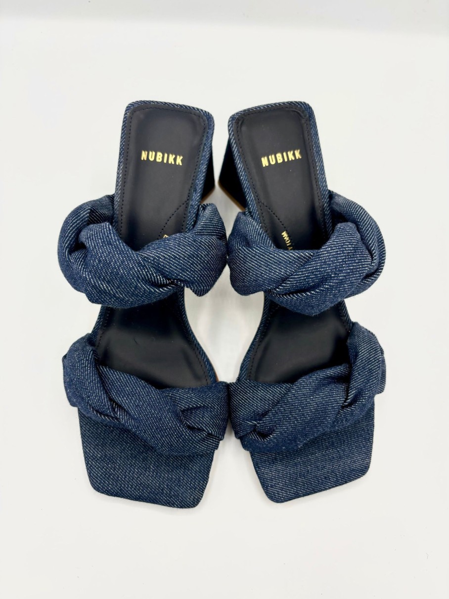 Schuhe Munich Shoebar | Triangle Twist Sandals Blue Denim