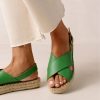 Schuhe Munich Shoebar | Crossed Evergreen Leather Sandal