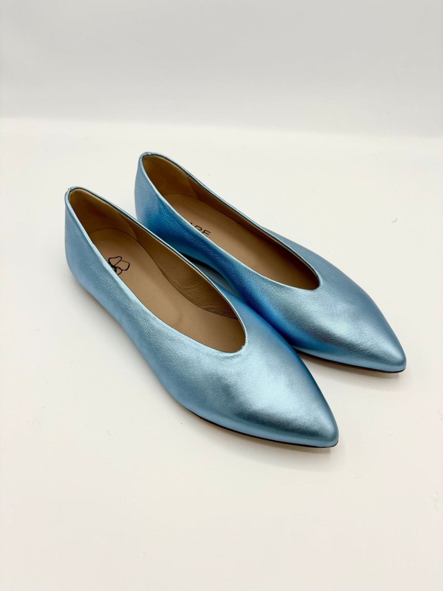 Schuhe Munich Shoebar | Cadiz Ballerina Metallic Blue