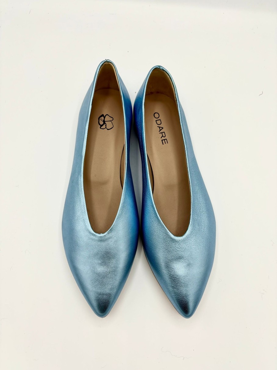 Schuhe Munich Shoebar | Cadiz Ballerina Metallic Blue