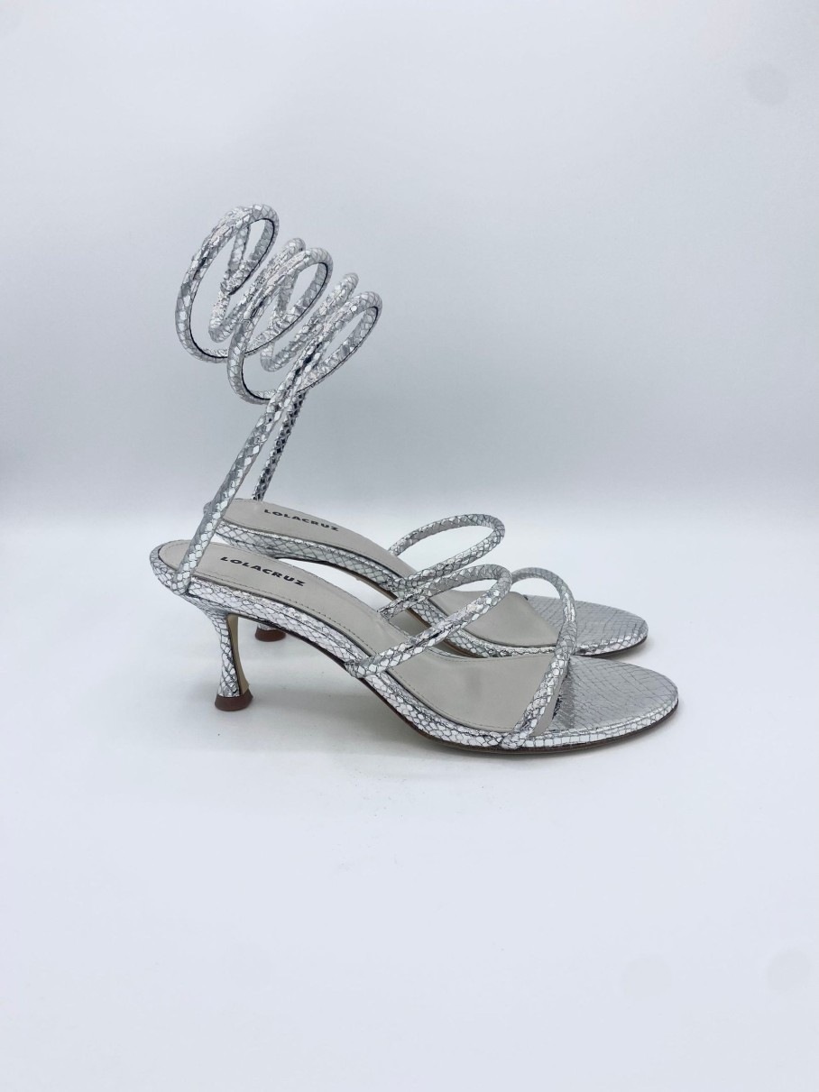 Schuhe Munich Shoebar | Brindisi Metallic Silver Heel