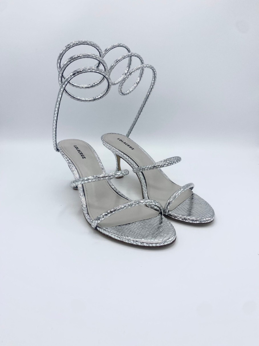 Schuhe Munich Shoebar | Brindisi Metallic Silver Heel