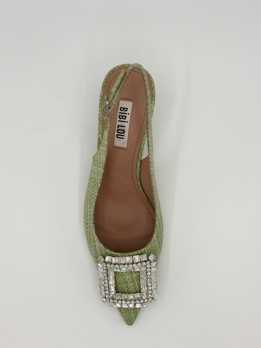 Schuhe Munich Shoebar | Crystal Heel Rafia Pistachio