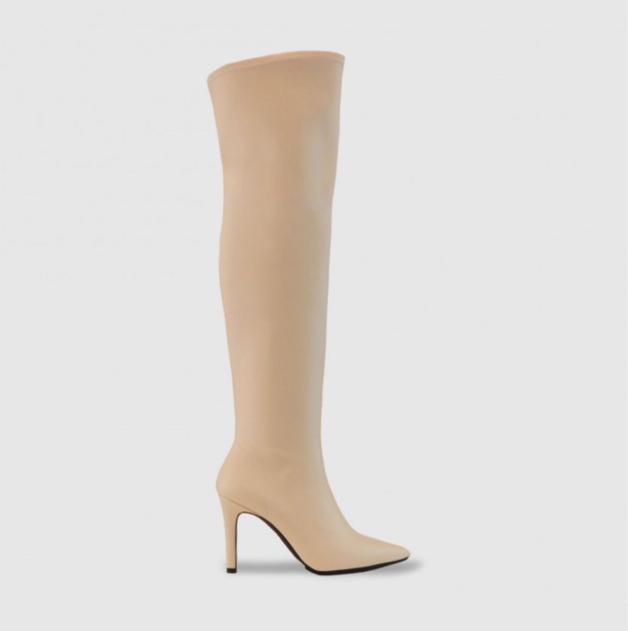 Schuhe Munich Shoebar | Rimati Overknee Boot Creme Beige