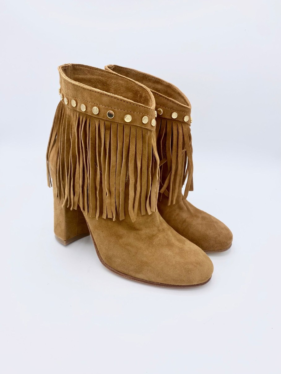 Schuhe Munich Shoebar | Suede Ankle Boot Fringes