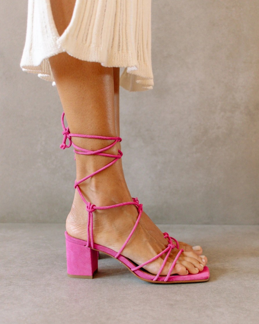 Schuhe Munich Shoebar | Paloma Pink Suede Sandal