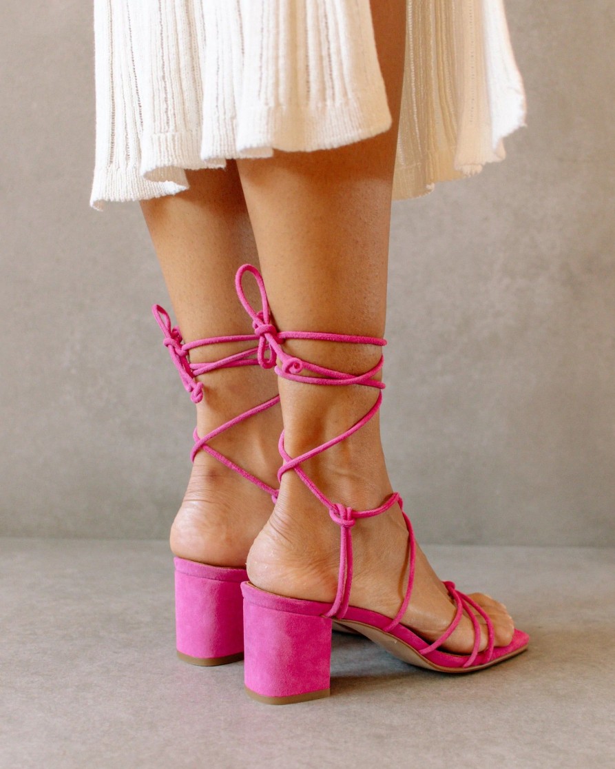 Schuhe Munich Shoebar | Paloma Pink Suede Sandal