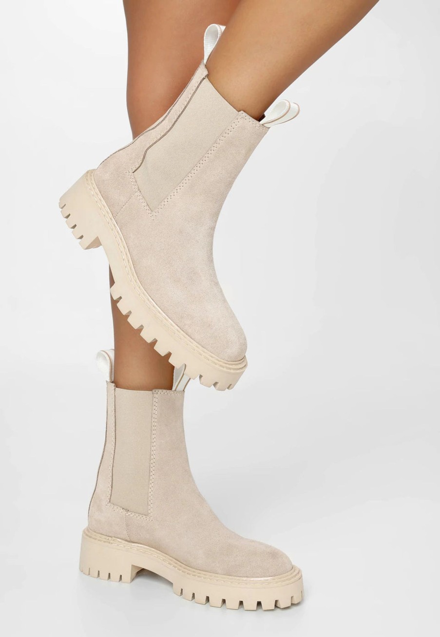 Schuhe Munich Shoebar | Daze Suede Taupe Boot